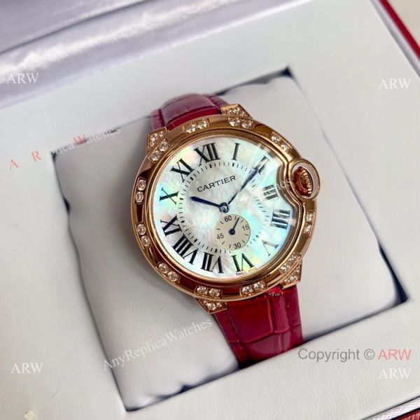 Cartier Ballon Bleu de Rose Gold White MOP Dial Watch 36mm Cartier Ballon Bleu de Rose Gold White MOP Dial Watch 36mm