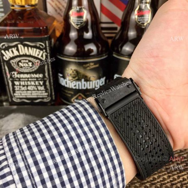 Hublot Big Bang Unico King Replica Watch Black Case Brown Gummy Band Hublot Big Bang Unico King Replica Watch Black Case Brown Gummy Band