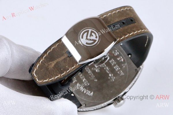 Franck Muller Vanguard Replica Watch SS Iced Out Gray Dial Franck Muller Vanguard Replica Watch SS Iced Out Gray Dial