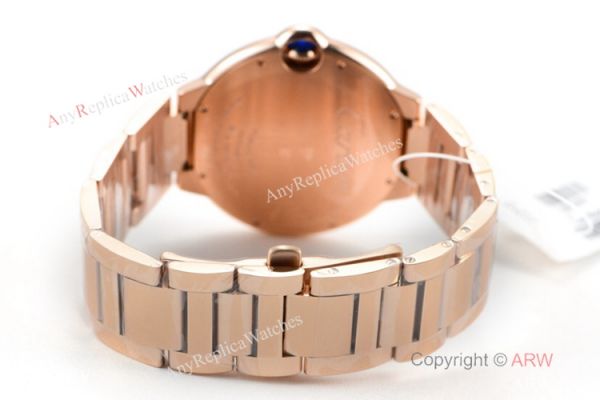 (CR) Swiss Copy Cartier Ballon Bleu de 42mm Watch Rose Gold Diamond (CR) Swiss Copy Cartier Ballon Bleu de 42mm Watch Rose Gold Diamond