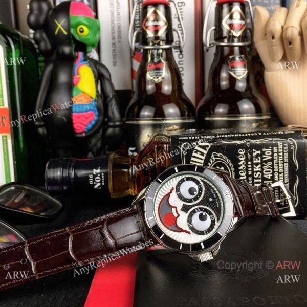 New Copy Konstantin Chaykin Joker Watch Black Bezel Leather Strap New Copy Konstantin Chaykin Joker Watch Black Bezel Leather Strap