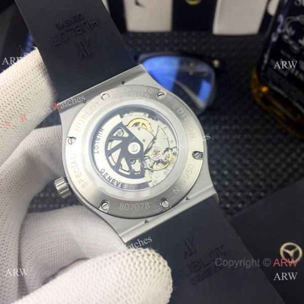 New Replica Hublot Classic Fusion Sand Case Silver Dial Watch New Replica Hublot Classic Fusion Sand Case Silver Dial Watch