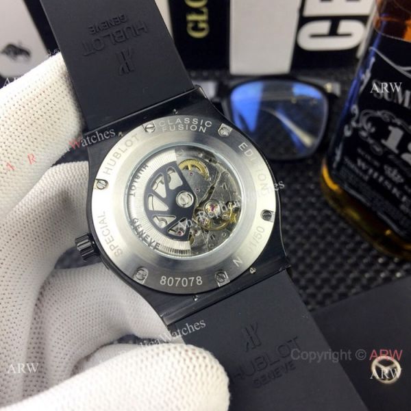 Hublot Classic Fusion Skeleton Copy Watches All Black Hublot Classic Fusion Skeleton Copy Watches All Black