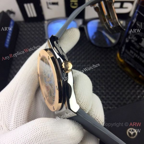 New Style Hublot Classic Fusion Rose Gold Bezel Rubber Strap Watches New Style Hublot Classic Fusion Rose Gold Bezel Rubber Strap Watches