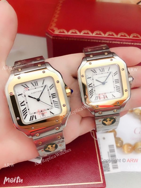 New Replica Cartier Santos de All Gold Watch 39mm or 35mm New Replica Cartier Santos de All Gold Watch 39mm or 35mm