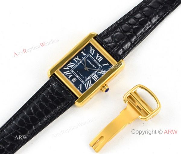 (ER) Cartier Tank Solo W5200027 Automatic Black Roman Dial Watches Super Clone (ER) Cartier Tank Solo W5200027 Automatic Black Roman Dial Watches Super Clone