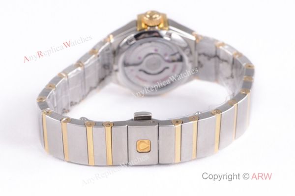 Swiss Copy Omega Constellation 27mm 2-Tone White Mother of Pearl Dial Watch Swiss Copy Omega Constellation 27mm 2-Tone White Mother of Pearl Dial Watch