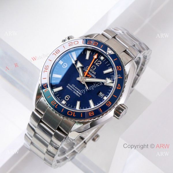 (VS)1:1 Best Omega Seamaster Super Clone watch Planet Ocean GMT Blue Dial Stainless Steel (VS)1:1 Best Omega Seamaster Super Clone watch Planet Ocean GMT Blue Dial Stainless Steel