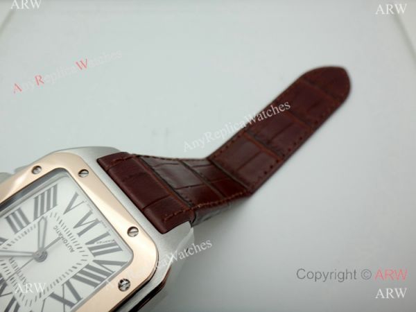 Swiss Replica Cartier Santos de 2-Tone Rose Gold Automatic Watch Swiss Replica Cartier Santos de 2-Tone Rose Gold Automatic Watch