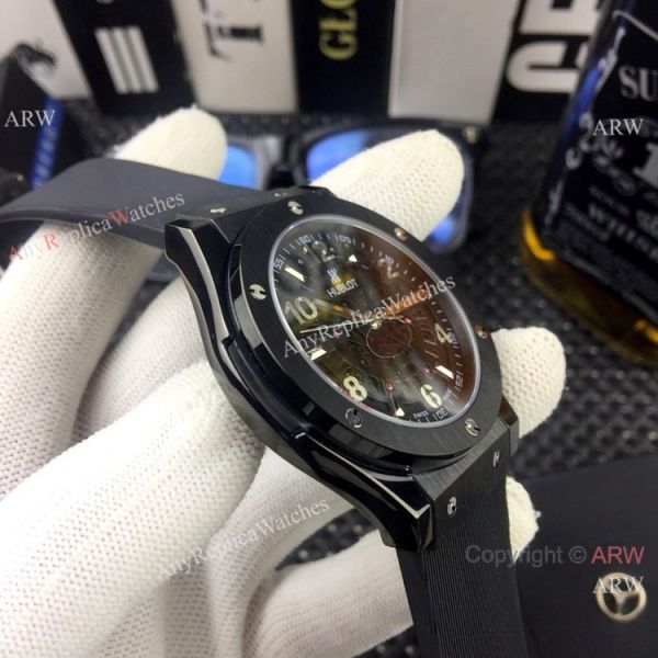 Copy Hublot Classic Fusion Skeleton Gray Gummy Strap Watches 2019 New Copy Hublot Classic Fusion Skeleton Gray Gummy Strap Watches 2019 New