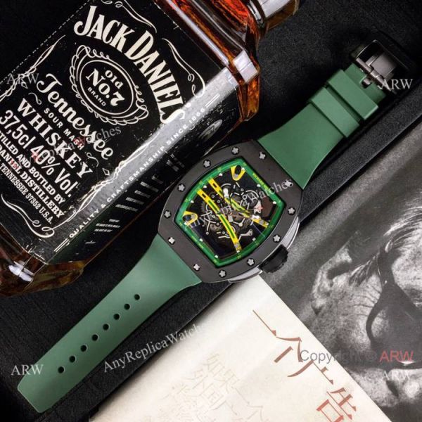Wholesale Richard Mille Knock off RM 61-01 Yohan Blake Watch Green Rubber Band Wholesale Richard Mille Knock off RM 61-01 Yohan Blake Watch Green Rubber Band