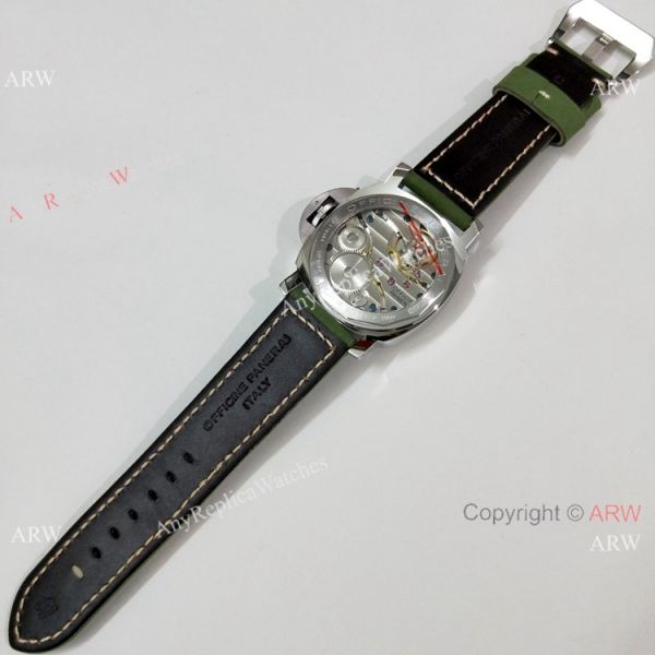 Luminor Marina Panerai Pam111 Copy Watch Green Face Leather Strap Luminor Marina Panerai Pam111 Copy Watch Green Face Leather Strap