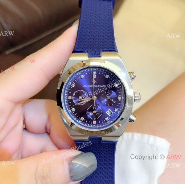 Fake Vacheron Constantin Overseas Chrono Watch Rose Gold Silver Dial Fake Vacheron Constantin Overseas Chrono Watch Rose Gold Silver Dial