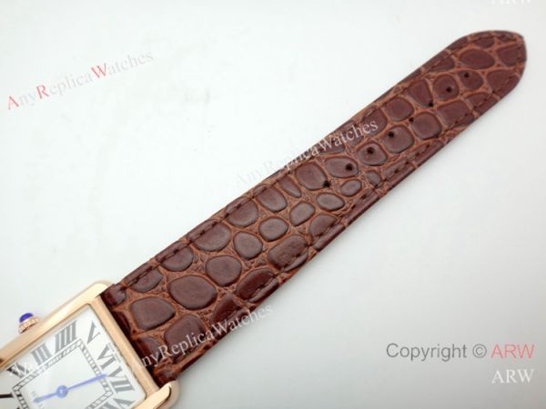 Replica Cartier Tank Solo Rose Gold Brown Leather Strap Watch 27mm Replica Cartier Tank Solo Rose Gold Brown Leather Strap Watch 27mm