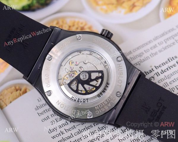 Copy Hublot Classic Fusion 42mm Watch SS Black Bezel Copy Hublot Classic Fusion 42mm Watch SS Black Bezel