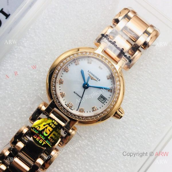 VS Factory Swiss Replica Longines PrimaLuna Automatic Watch Rose Gold White Dial VS Factory Swiss Replica Longines PrimaLuna Automatic Watch Rose Gold White Dial
