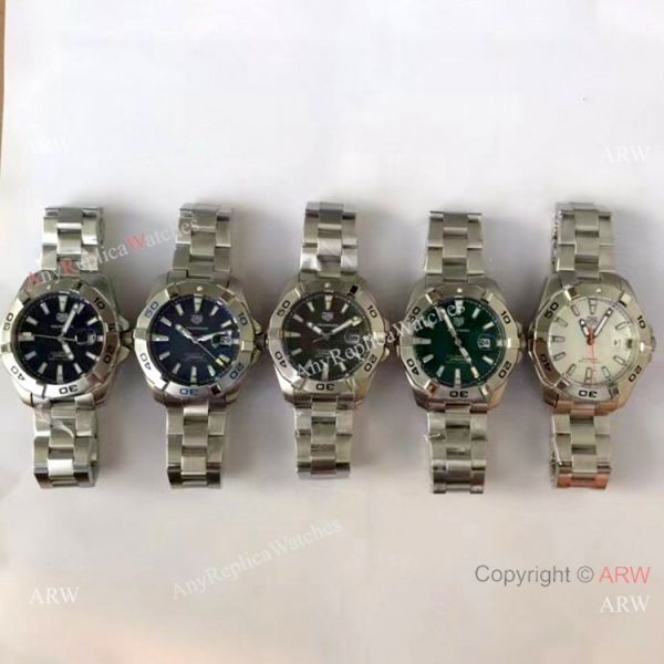 Wholesale Copy Tag Heuer Aquaracer Calibre 5 Watch Silver and White Wholesale Copy Tag Heuer Aquaracer Calibre 5 Watch Silver and White