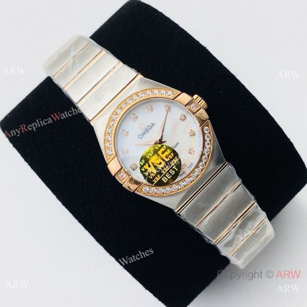 (VS) Omega Constellation Two Tone Rose Gold 27mm Watch with Quartz Movement (VS) Omega Constellation Two Tone Rose Gold 27mm Watch with Quartz Movement