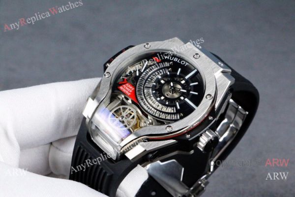 Swiss Quality Hublot Tourbillon Skeleton MP-09 Tourbillon Bi-Axis Silver Watches Swiss Quality Hublot Tourbillon Skeleton MP-09 Tourbillon Bi-Axis Silver Watches