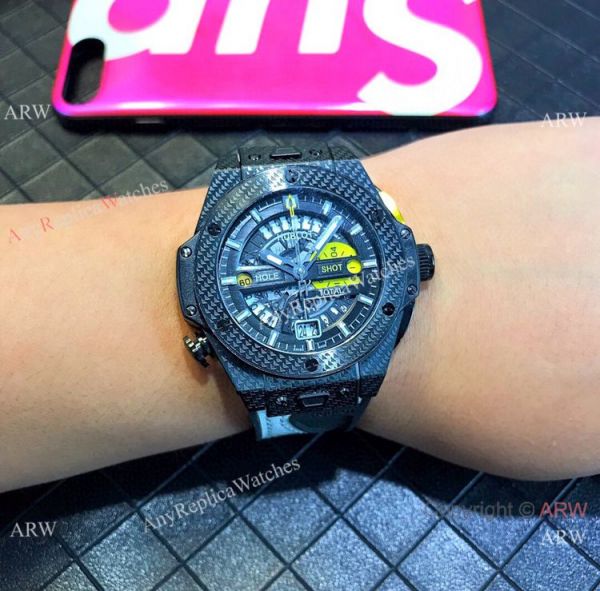 New Replica Hublot Big Bang Unico Golf Chronograph Watches All Black New Replica Hublot Big Bang Unico Golf Chronograph Watches All Black