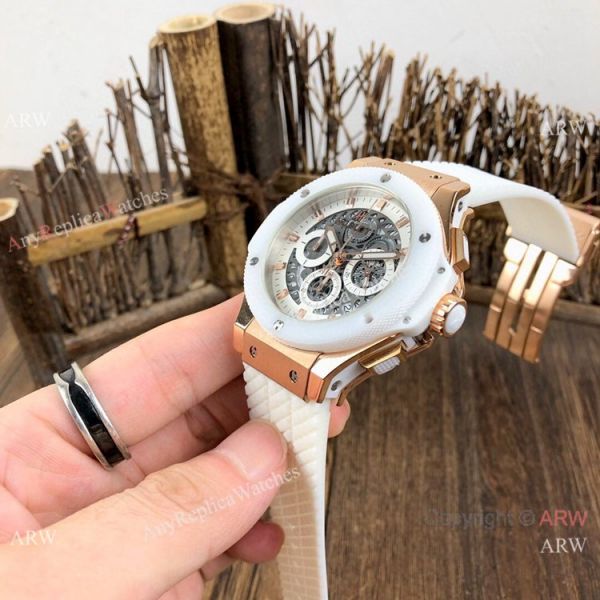 Copy Hublot Big Bang Evolution 44mm Watches Rose Gold Ceramic Bezel Copy Hublot Big Bang Evolution 44mm Watches Rose Gold Ceramic Bezel