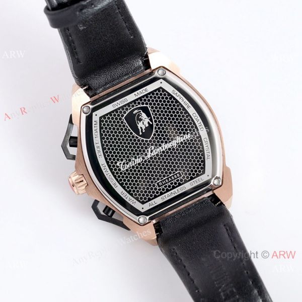 New Copy Lamborghini Spyder 9004 Chrono Watch Rose Gold Black Bezel New Copy Lamborghini Spyder 9004 Chrono Watch Rose Gold Black Bezel