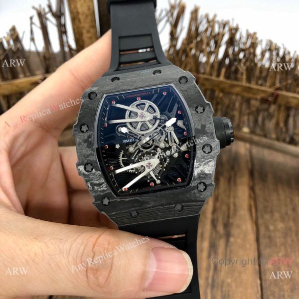 Swiss Quality Copy Richard Mille Rm27-02 Watches All Black Carbon Case Swiss Quality Copy Richard Mille Rm27-02 Watches All Black Carbon Case