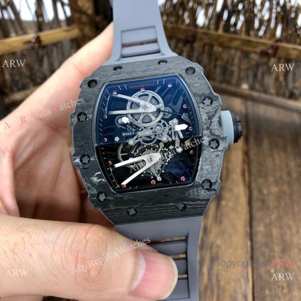 Swiss Quality Richard Mille Rm27-02 Copy Watches Carbon Green Rubber Strap Swiss Quality Richard Mille Rm27-02 Copy Watches Carbon Green Rubber Strap