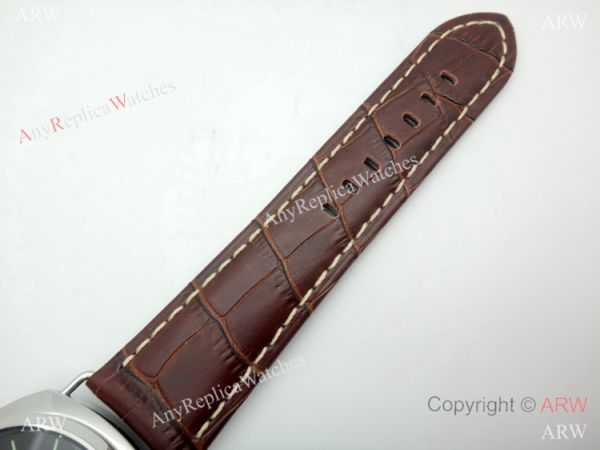 Panerai PAM183 Black Seal Watch SS Brown Leather Strap Panerai PAM183 Black Seal Watch SS Brown Leather Strap