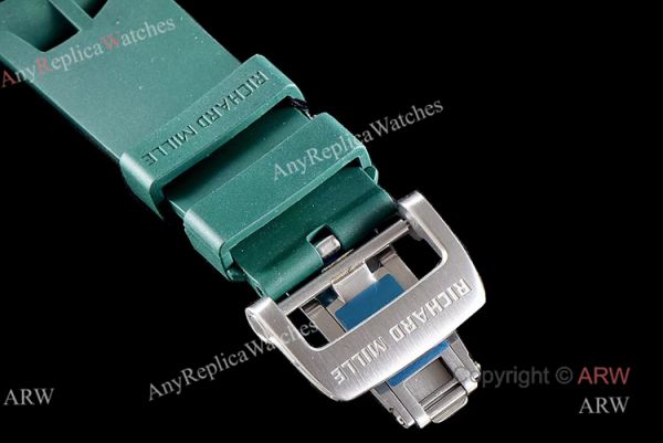 KV Factory Knockoff Richard Mille Green Rubber White Ceramic Replica Watch RM11-03 KV Factory Knockoff Richard Mille Green Rubber White Ceramic Replica Watch RM11-03