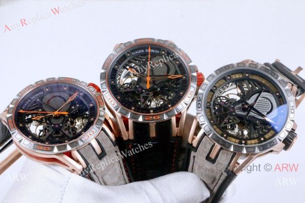 High Quality Roger Dubuis Excalibur Aventador S Rose Gold Watches 46mm High Quality Roger Dubuis Excalibur Aventador S Rose Gold Watches 46mm