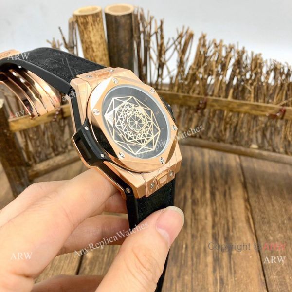 Top Quality Hublot Big Bang Sang Bleu II Watches Black Face Rose Gold Top Quality Hublot Big Bang Sang Bleu II Watches Black Face Rose Gold