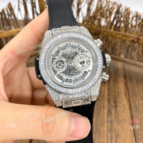 Top Replica Hublot Big Bang Unico Sapphire Full Diamond Watch 45mm Top Replica Hublot Big Bang Unico Sapphire Full Diamond Watch 45mm