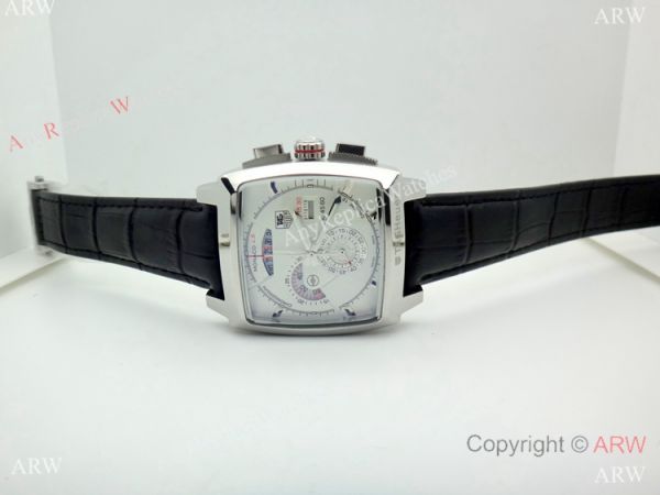 High Quality Fake Tag Heuer Monaco Calibre 12 Watch SS White Dial High Quality Fake Tag Heuer Monaco Calibre 12 Watch SS White Dial