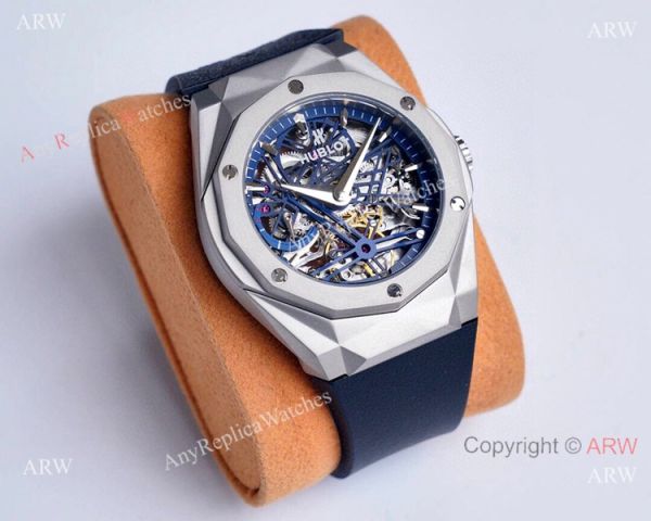 Copy Hublot Classic Fusion Skeleton SS Black Bezel Watches Copy Hublot Classic Fusion Skeleton SS Black Bezel Watches