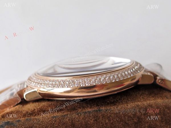 (TW) Swiss Quality Replica Cartier Ballon Bleu Rose Gold Diamond Watches (TW) Swiss Quality Replica Cartier Ballon Bleu Rose Gold Diamond Watches