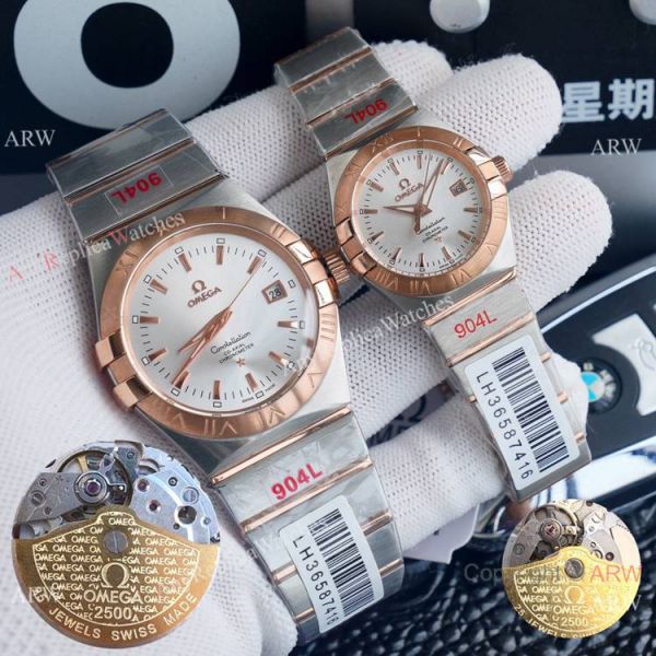 AAA Replica Omega Couple Watch Omega Constellation Diamond Bezel Automatic Watches AAA Replica Omega Couple Watch Omega Constellation Diamond Bezel Automatic Watches