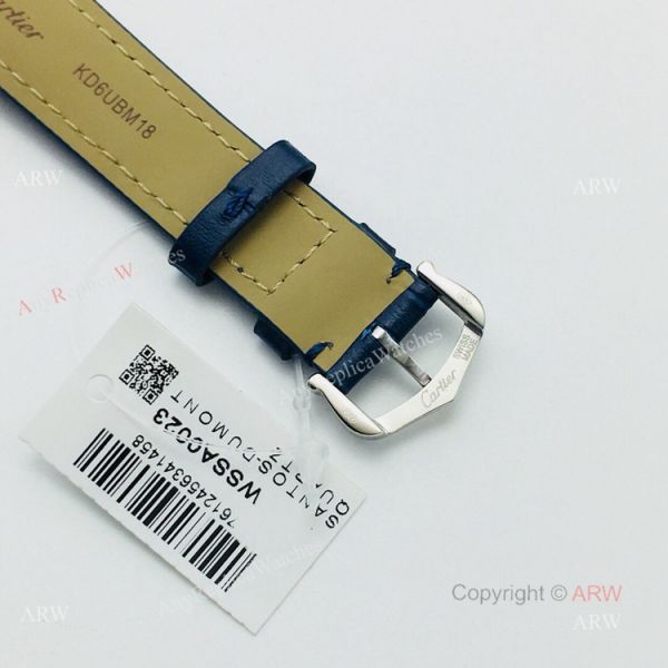 Swiss Replica Cartier Santos Dumont Blue Leather Watch New Cartier Watches Swiss Replica Cartier Santos Dumont Blue Leather Watch New Cartier Watches