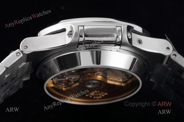 New Swiss Replica Patek Philippe Nautilus Silver Case White Dial Chronograph Watch New Swiss Replica Patek Philippe Nautilus Silver Case White Dial Chronograph Watch