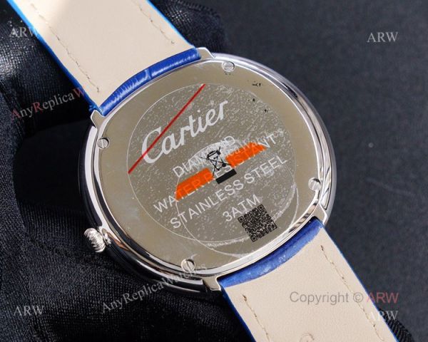 High Quality Replica Diamond Cartier Panth?Re Watch With Cartier Blue Leather Strap High Quality Replica Diamond Cartier Panth?Re Watch With Cartier Blue Leather Strap
