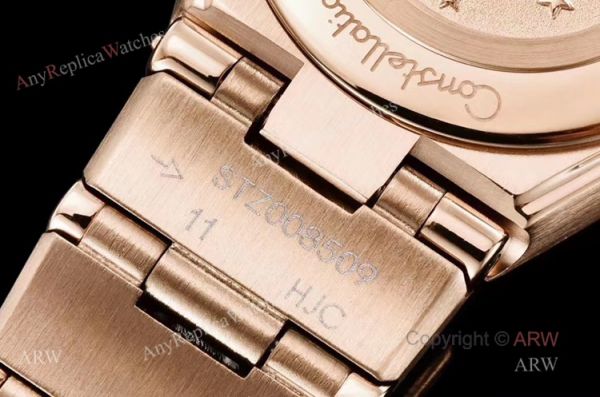 GF Factory Swiss Replica Omega Constellation Black Aventurine Dial Rose Gold Diamond Watch GF Factory Swiss Replica Omega Constellation Black Aventurine Dial Rose Gold Diamond Watch