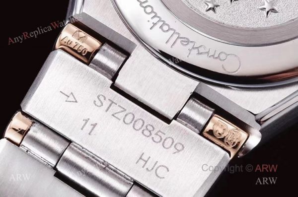 GF Factory Swiss Replica Omega Constellation Two Tone Rose Gold Diamond Watch With Black Aventurine Dial GF Factory Swiss Replica Omega Constellation Two Tone Rose Gold Diamond Watch With Black Aventurine Dial