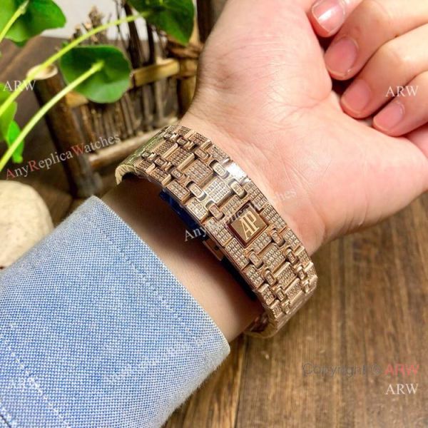 Knockoff Audemars Piguet Royal Oak Full Diamond Watches Gold and Silver Knockoff Audemars Piguet Royal Oak Full Diamond Watches Gold and Silver
