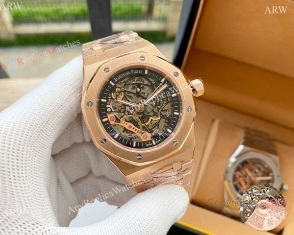 Replica Audemars Piguet Skeleton Royal Oak Watches Two Tone Rose Gold Replica Audemars Piguet Skeleton Royal Oak Watches Two Tone Rose Gold