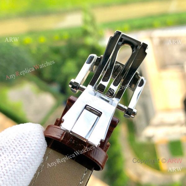 Copy Patek Philippe Nautilus White Face Annual Calendar Watch Brown Leather Strap Copy Patek Philippe Nautilus White Face Annual Calendar Watch Brown Leather Strap