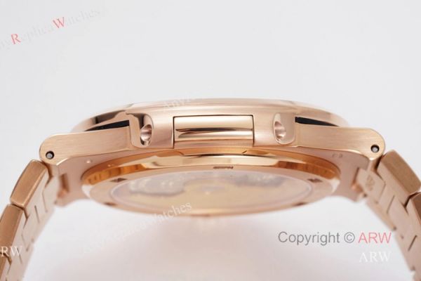 (PPF) V4 Version Swiss Replica Rose Gold Patek Philippe Nautilus Diamond Watches With Gray Dial (PPF) V4 Version Swiss Replica Rose Gold Patek Philippe Nautilus Diamond Watches With Gray Dial