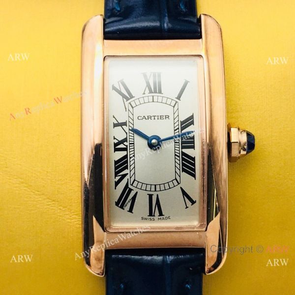 2020 Replica Cartier Tank Americaine Swiss Quartz Rose Gold Watches Lady Size 2020 Replica Cartier Tank Americaine Swiss Quartz Rose Gold Watches Lady Size