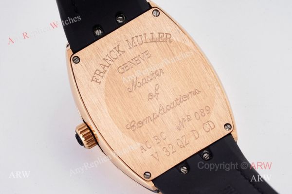 Replia Franck Muller Vanguard Rose Gold V32 Women Watch With Colorful Numbers Replia Franck Muller Vanguard Rose Gold V32 Women Watch With Colorful Numbers