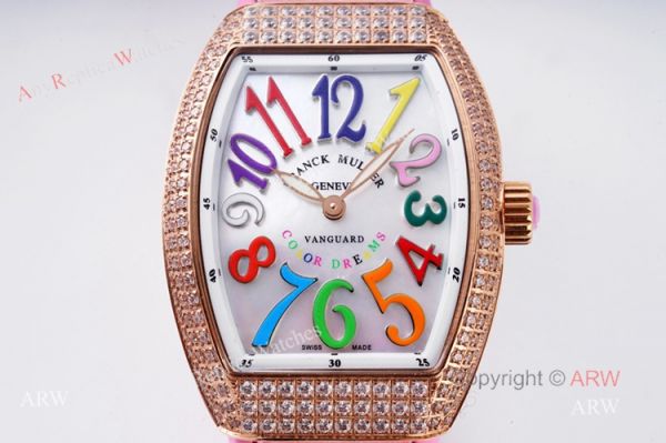 New Franck Muller Vanguard 32 Replica Ladies Watch With Pink Leather Strap New Franck Muller Vanguard 32 Replica Ladies Watch With Pink Leather Strap