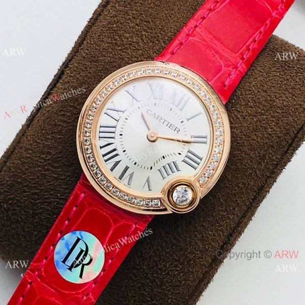 Super Clone Cartier Ballon Bleu De 30mm Watch Diamond Bezel Silver Dial Super Clone Cartier Ballon Bleu De 30mm Watch Diamond Bezel Silver Dial